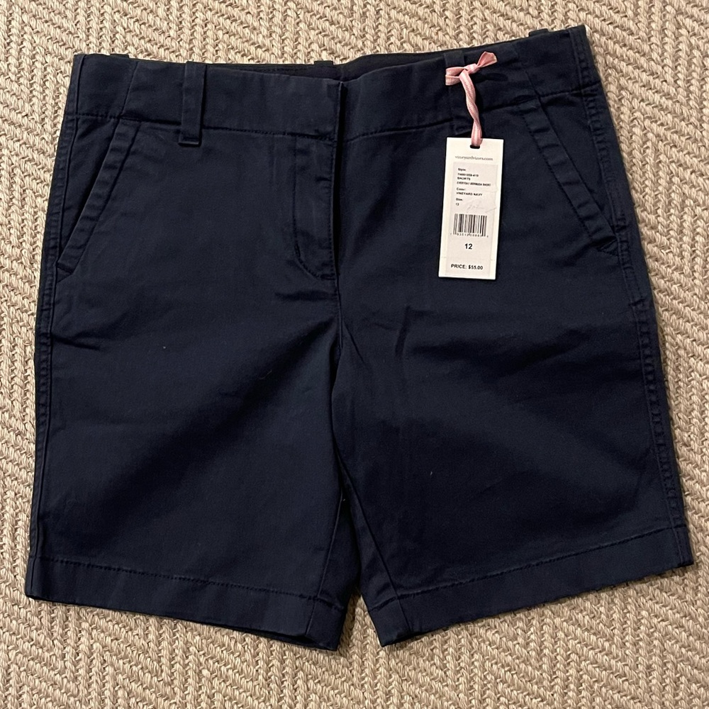 NWT!! Girls Vineyard Vines Bermuda Shorts. Navy. Sz. 12.